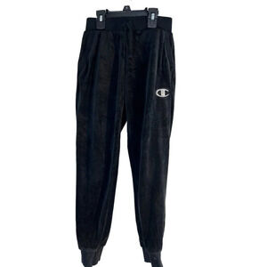 Champion Girls Athletic Velvet Sweat Jogger Pants Black Size S